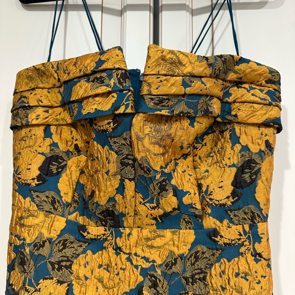 Theia Octavia Floral Fit-&-Flare Dress Neptune (D2) - Picture 8 of 8